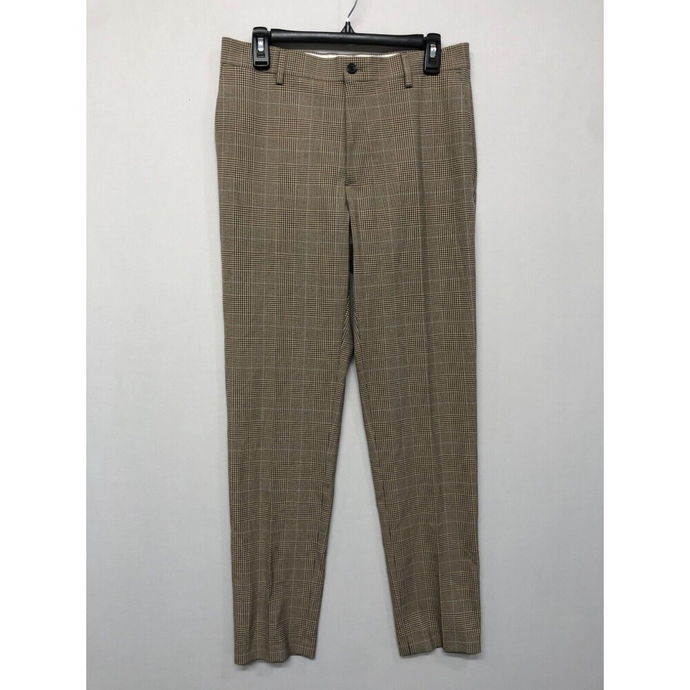 Zara Men Dress Pants Size 30 Regular Fit Flat Front Polyester Blend B325 -10